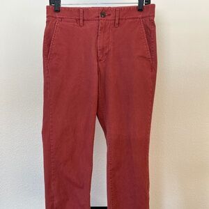 Men's Goodfellow & Co Red Hennepin Chino Pants (29" waist; 30" inseam)
